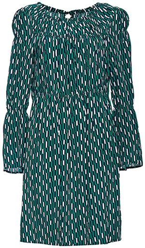 Maje Long Sleeve Printed Dress