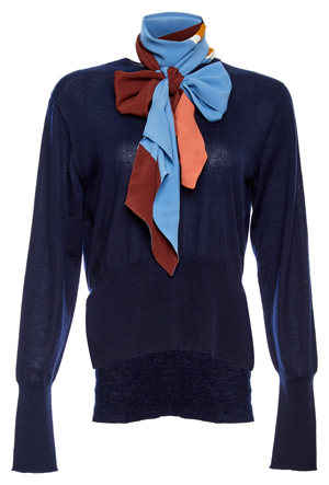 Marni Printed Scarf Cashmere Sweater
