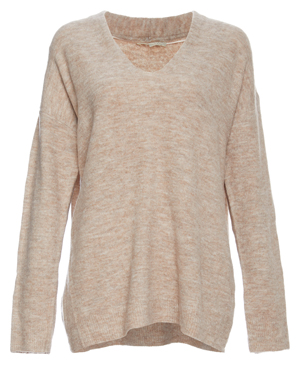 Mystree V-Neck Dropped Shoulder Sweater