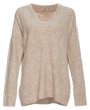 Mystree V-Neck Dropped Shoulder Sweater