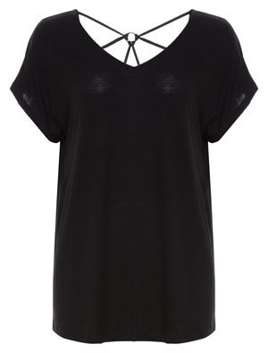 Back Detail Short Sleeve Top