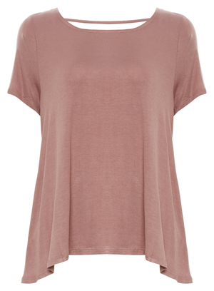 Gathered Back Short Sleeve Top
