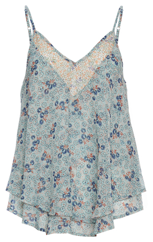 V-Neckline Sleeveless Printed Top