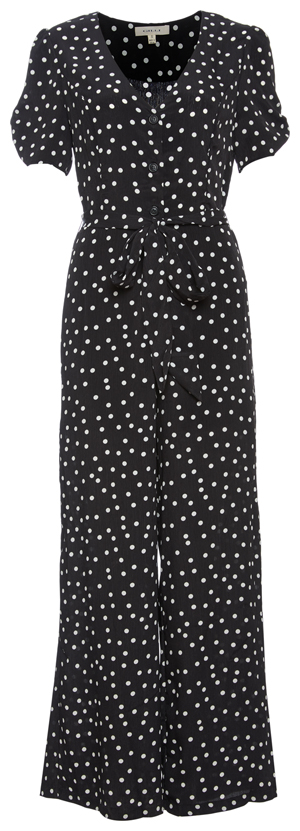 Short Sleeve Polka Dot Jumpsuit