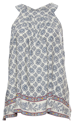 Halter Sleeveless Printed Top