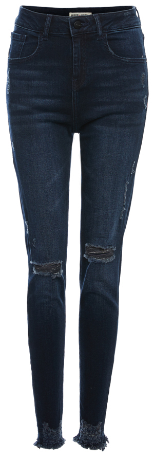 Warp + Weft MXP High Rise Skinny Distressed