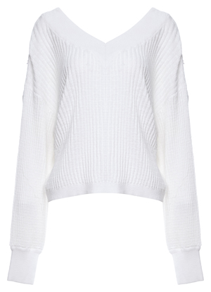 V Front and Back Knit Top