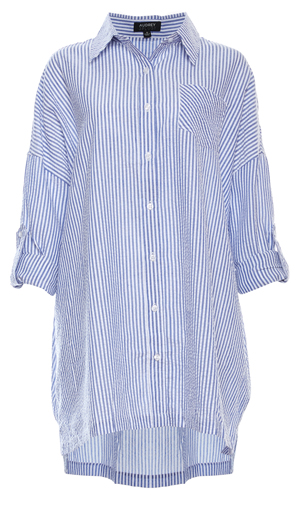 Button Up Oversized Shirt Tunic