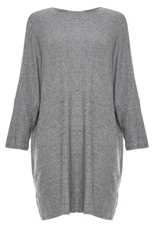 Round Neck Heather Knit Tunic
