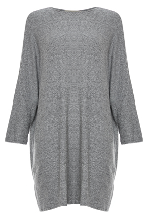 Round Neck Heather Knit Tunic