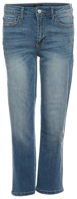 Mid Rise Cropped Slim Straight