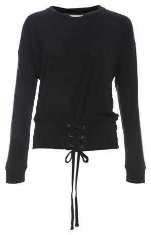 Velvet by Graham & Spencer Lace-Up Front Top