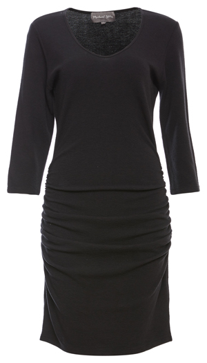 Michael Stars 3/4 Sleeve Ruched Dress
