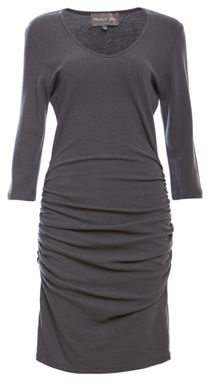 Michael Stars 3/4 Sleeve Ruched Dress