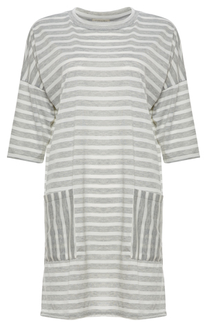 3/4 Sleeve Striped Knit Dress