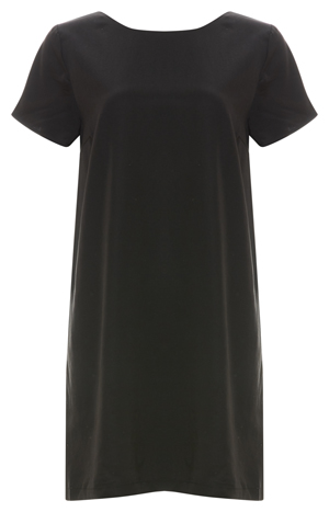 Short Sleeve Open Back Shift Dress
