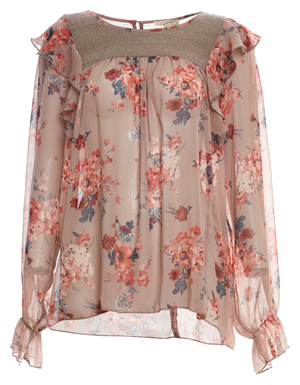 Mystree Floral Long Sleeve Top