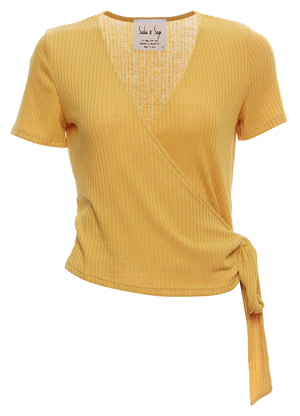 Sadie & Sage Knit Wrap Top