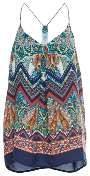 V-Neck Tent Printed Tank