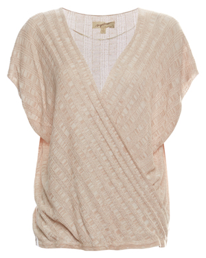 Mystree Surplice Short Sleeve Knit Top