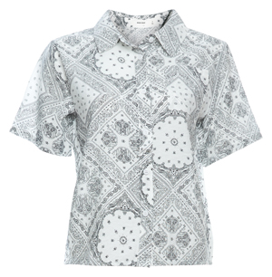 Mod Ref Short Sleeve Scarf Print Shirt