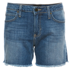 Just Black High Rise Frayed Hem Shorts