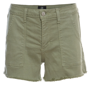 Just Black High Rise Cargo Fray Hem Short