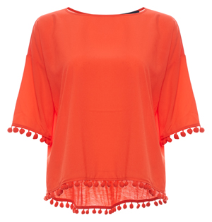 French Connection Pom Pom Top