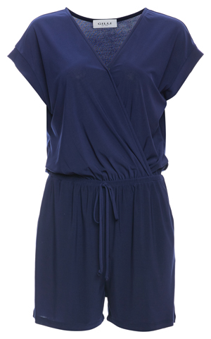 Surplice Short Sleeve Romper