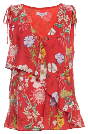 Parker V Neck Ruffle Top