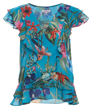 Parker Short Sleeve Ruffle Top