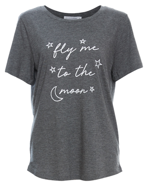 South Parade Loose Round Neck- Fly Me to the Moon