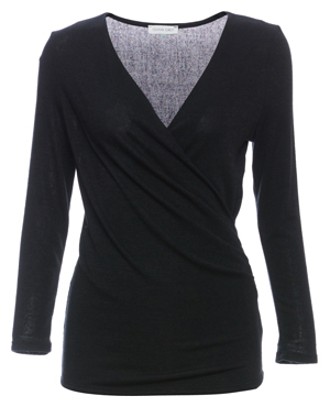 Jane Surplice Front 3/4 Sleeve Top