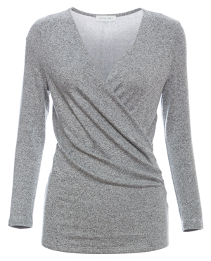 Jane Surplice Front 3/4 Sleeve Top