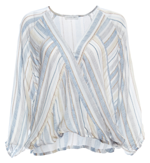 Printed Surplice Top
