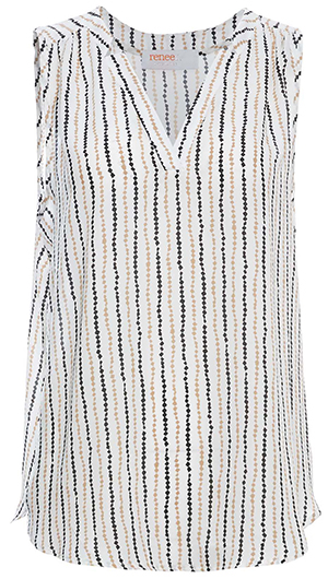 Split Neck Sleeveless Top