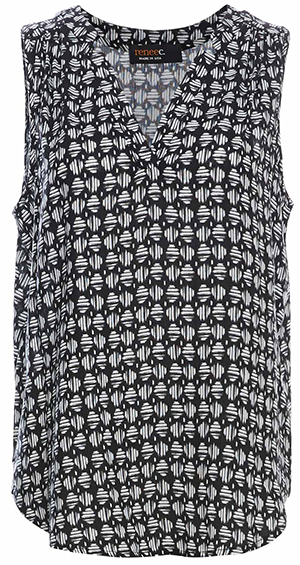 Split Neck Sleeveless Top
