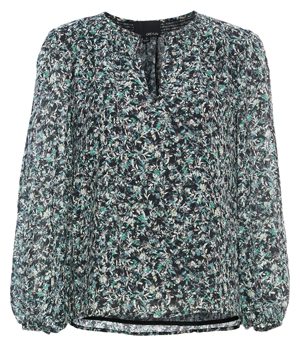 Greylin Split Neck Printed Top
