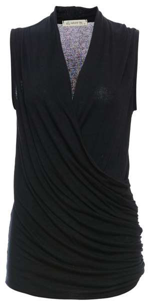 Frisco Cross Front Sleeveless Hacci Top