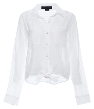 Sanctuary Front Tie Textured Shirt