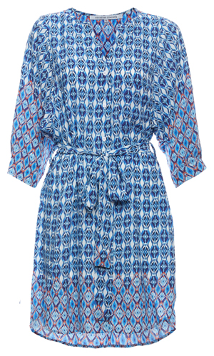 Split Neck 3/4 Sleeve Dress
