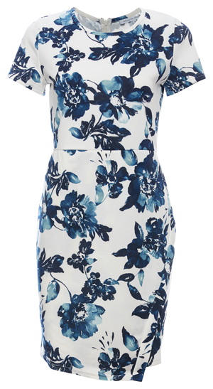 Floral Short Sleeve Sheath Dress