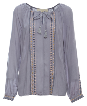 Long Sleeve Embroidered Top