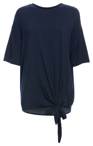 Side Tie Modal Jersey Top