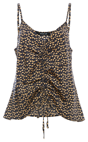 Floral Print Drawstring Cami