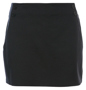 Button Side Pockets Skort