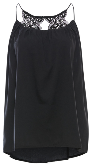 French Connection Lace Back Scoop Neck Tank