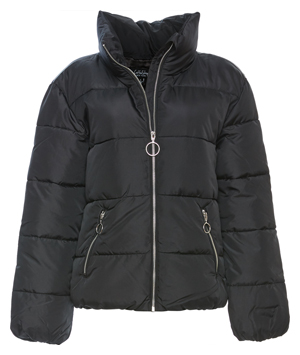 CoffeeShop High Neck Quilted Puffer