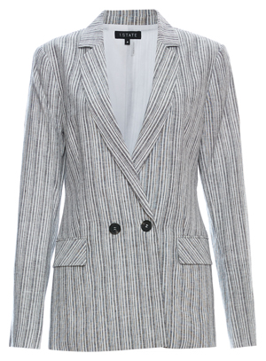 1.STATE Relaxed Fit Linen Blazer