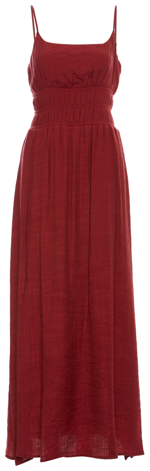 1.STATE Spaghetti Strap Cinched Waist Maxi Dress